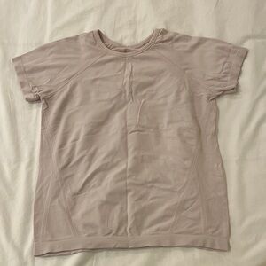 Pale pink Athleta Girl short sleeve top